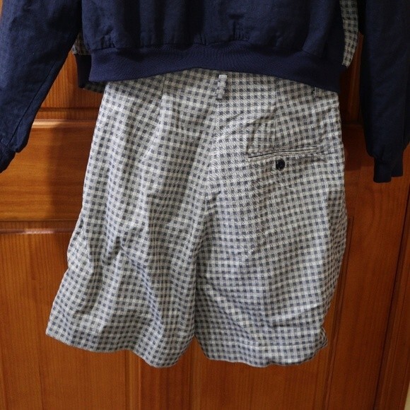 Haley Vintage Short & Jacket Set Gingham Plaid Cotton Medium - Picture 6 of 16
